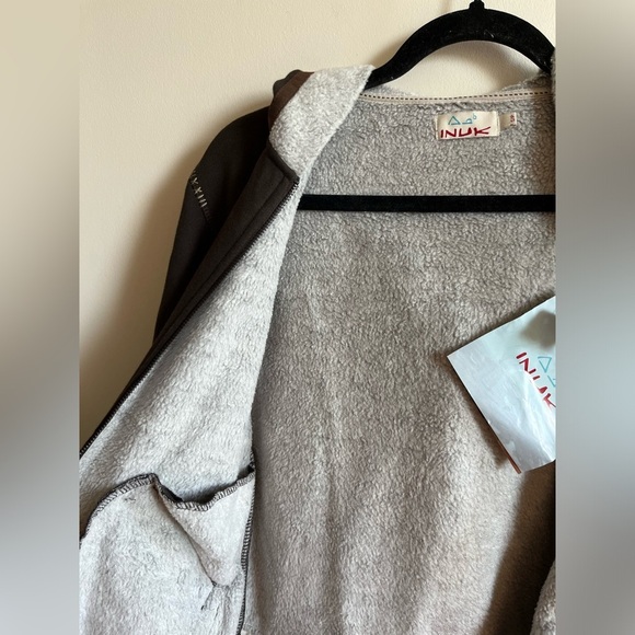 NWT INUK Brown Hooded Jacket with Embroidered Trim - Picture 10 of 14